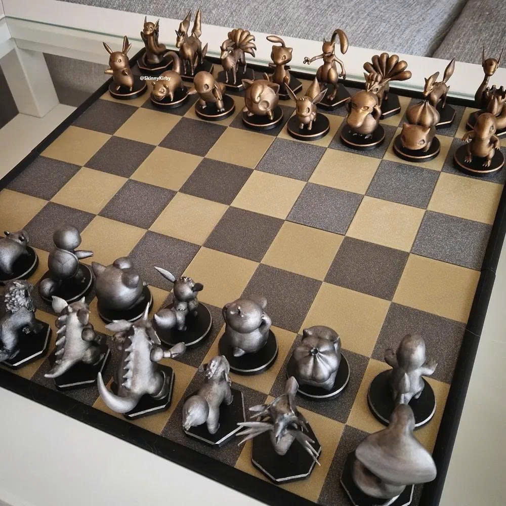 Bộ Cờ Vua Pokémon Nhựa – Pokémon Chess Set Sưu Tầm – Trang Trí Bàn Làm Việc