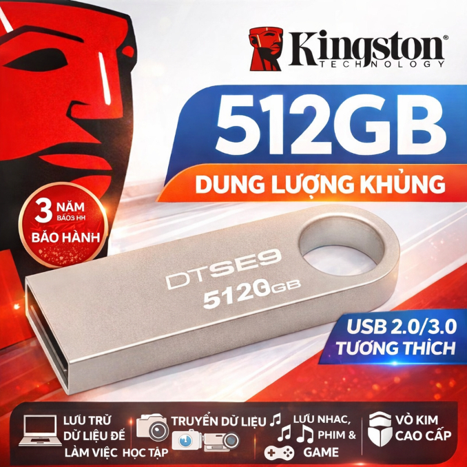 kingstonTrình điều khiển bộ nhớ Flash tốc độ cao 256GB USB3.0  512GB / 256GB / 128GB / 64GB/32GB