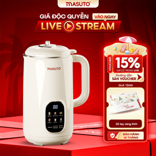 Máy Làm Sữa Hạt Đa Năng Masuto Premium MSLOVELUX 1L, Công Nghệ Vi Áp 3D Hiện Đại, Dao Xay inox 12 Cánh, Giảm ồn đa tầng