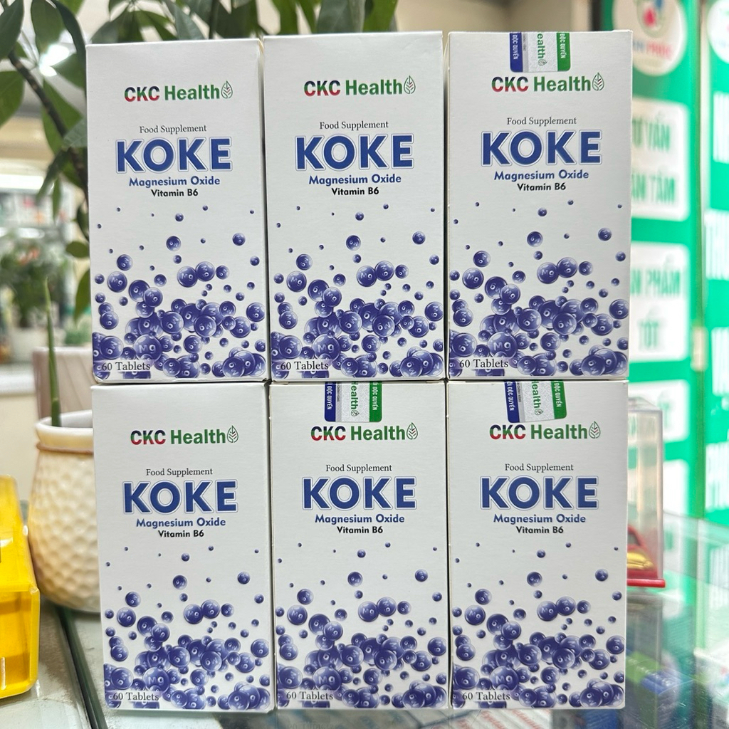 KOKE Magnesium Oxide Vitamin B6 CKC Health Hộp 60 Viên – Bổ Sung Magie, Vitamin B6