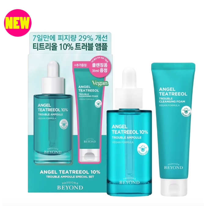 Serum tràm trà Beyond Angel Teatreeol 10% Trouble Ampoule 50ml Cho Da Dầu, Mụn