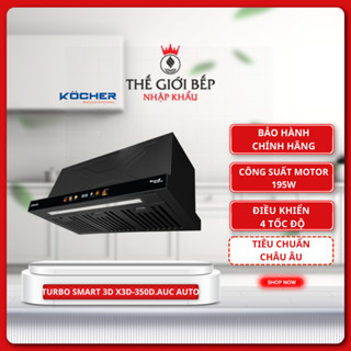 Máy Hút Mùi Âm Tủ KOCHER TURBO SMART 3D X3D-350D.AUC AUTO CLEAN - Bền Đẹp, Dễ Vệ Sinh - HUT