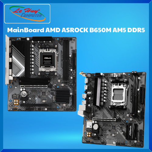 Bo Mạch Chủ - MainBoard AMD ASROCK B650M B650M-H/M.2+/ WiFi B650M-HDV/M.2 AM5 DDR5 - Hàng Chính Hãng