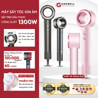Máy Sấy Tóc 2 Chiều Nóng Lạnh Cao Cấp Dưỡng Tóc Bằng 200Tr Ion Âm Công Suất 1600W