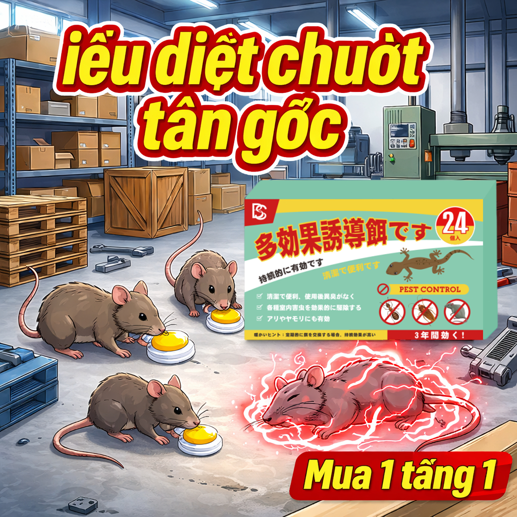 🐭Nhà không còn chuột nữa🐭 Thuốc diệt chuột sinh học, diệt chuột, đuổi chuột, bả diệt chuột 1 hộp 24 