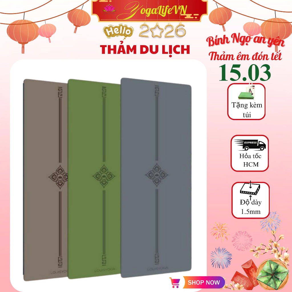 Thảm yoga du lịch gấp gọn Louis Yoga