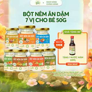 Bột Nêm Ăn Dặm Cho Bé ECOFOOD - Gia Vị Ăn Dặm Vị Heo,Bò,Gà,Vị Rau Củ Tổng Hợp,Cà Rốt,Nấm - 50gr