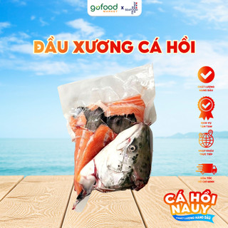 [Hỏa Tốc HN] Đầu Và Xương Cá Hồi Nauy Đông Lạnh Size To Gofood Market - Đầu Xương Cá Hồi Nấu Canh, Nấu Lẩu, Chiên Giòn