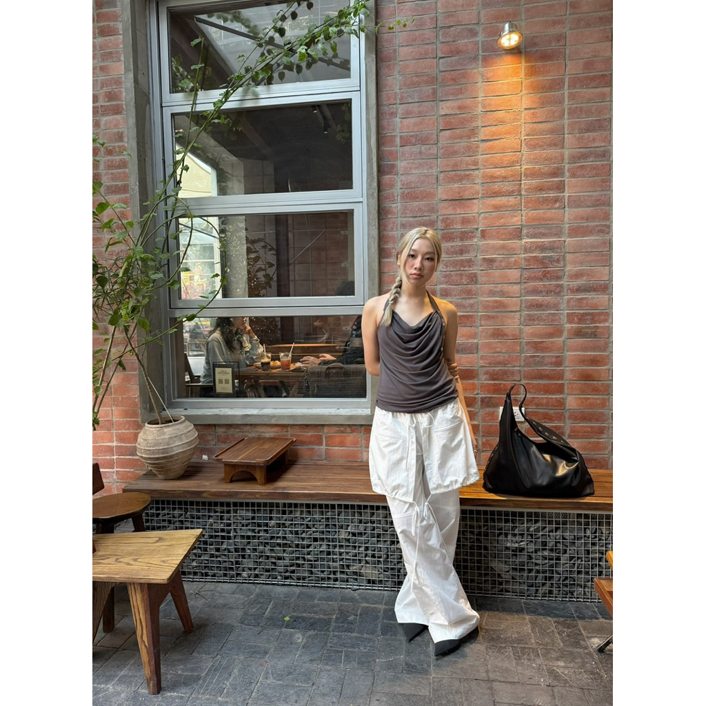 SOUL DRIFT TOP áo cổ đổ cách điệu quai điều chỉnh CUDDLE/R