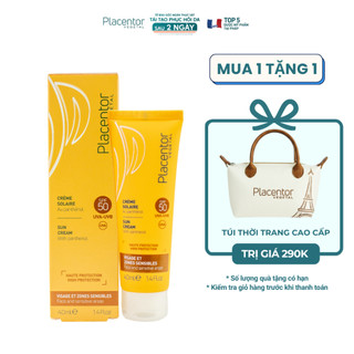 Kem Chống Nắng Khoáng Chất SPF 50 Cho Cả Da Nhạy Cảm Sun Cream, UVA- UVB Placentor - 40ml