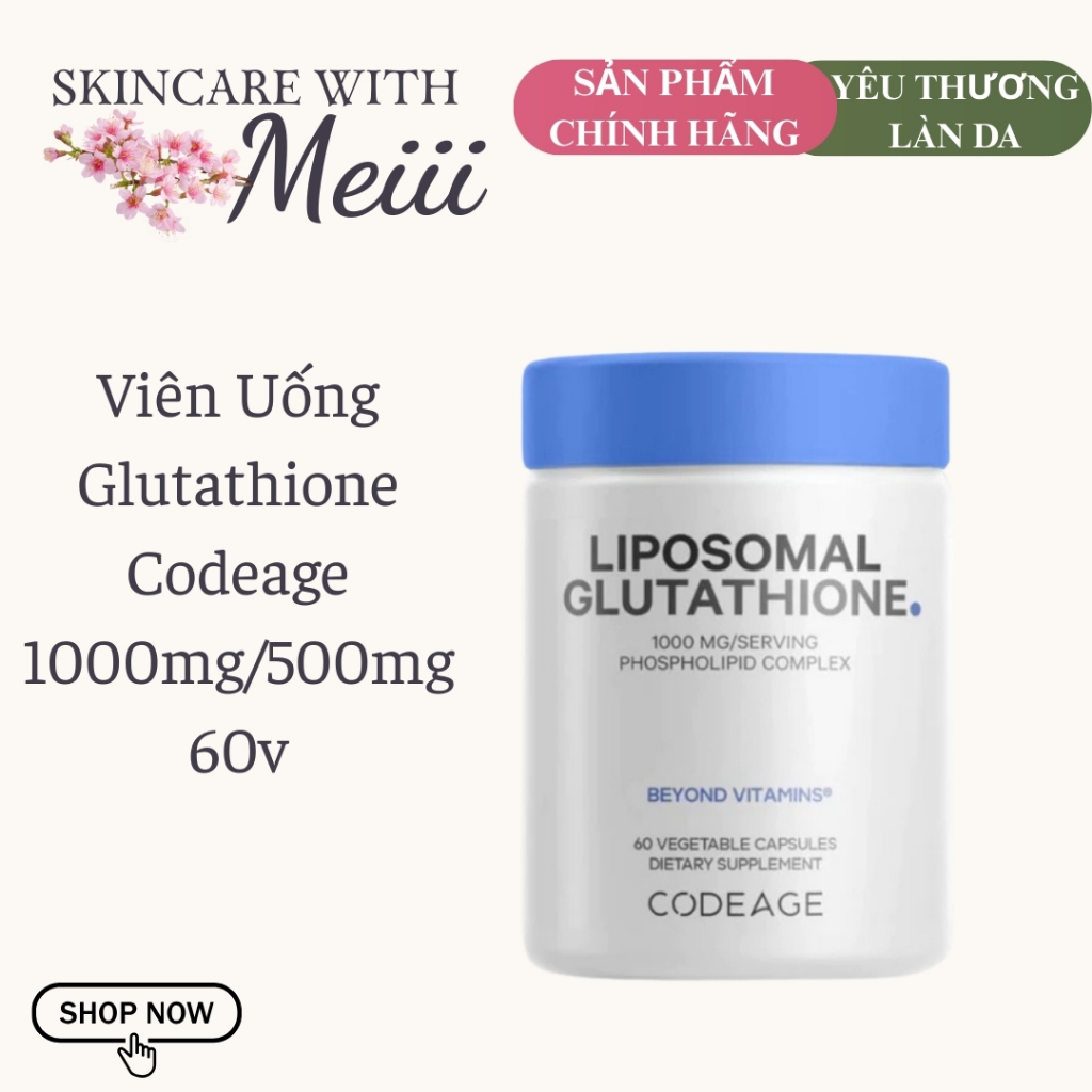 [Công ty] Viên uống trắng da Codeage Liposomal Glutathione Mỹ 1000mg/ Setria L-Glutathione 500mg - 6