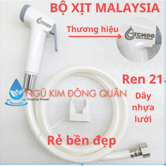Đầu vòi xịt bồn cầu (toilet) mạ Crom. Tay xịt Toilet nhà vệ sinh ren 21