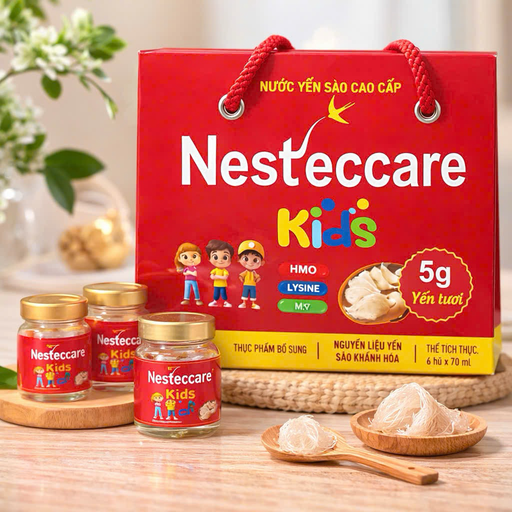 Yến Sào Teccare Kid Nest Giải pháp chống Biếng Ăn Cho Trẻ Từ 7 Tháng Tuổi Với 26% Yến Sào Cao Cấp [L