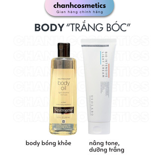 (Bộ dưỡng da body bóng khỏe) Dầu dưỡng body oil neutrogena và Kem body Ussolab CHANH COSMETICS