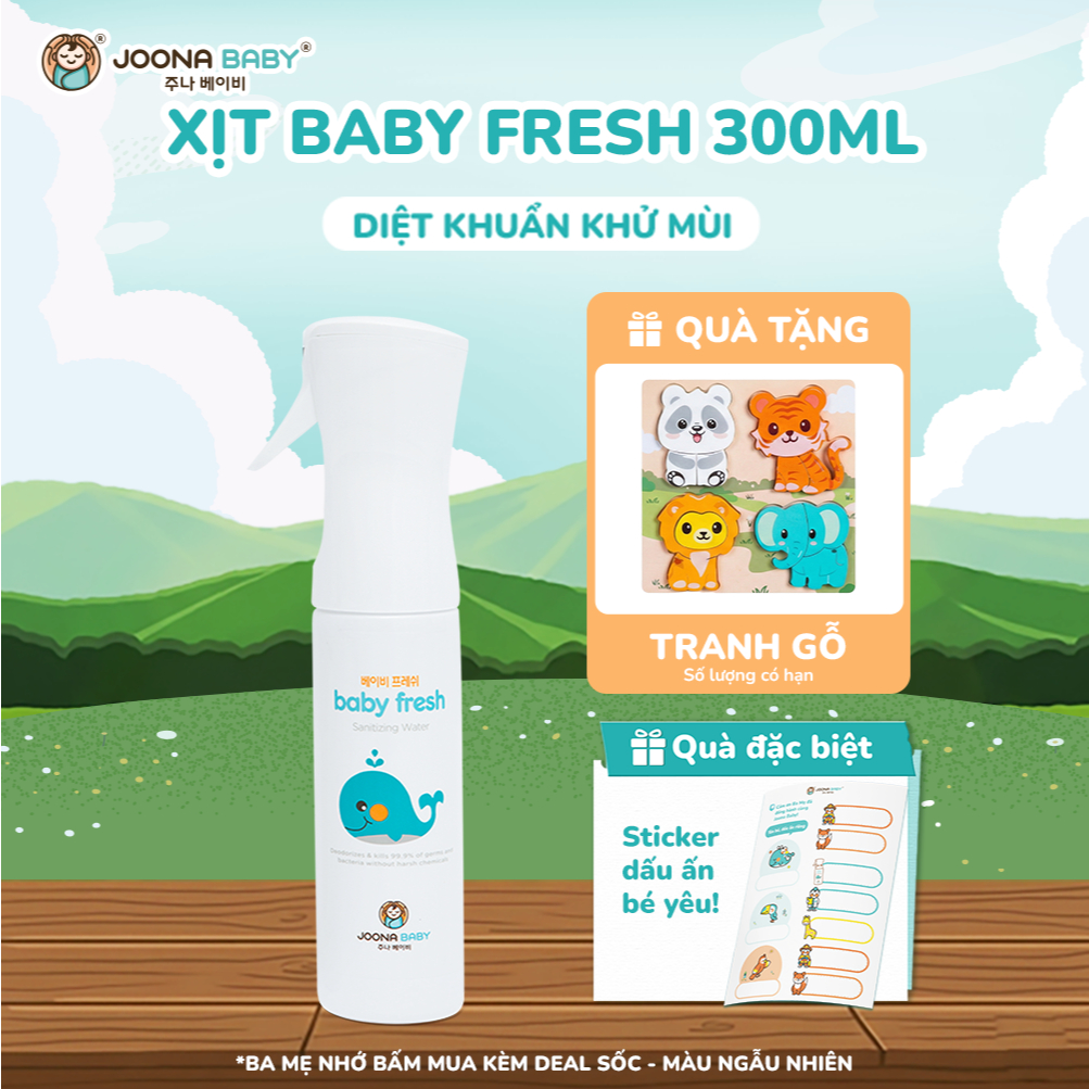 Xịt đa năng Baby Fresh giúp khử khuẩn, khử mùi đồ dùng và phòng bệnh cho bé 60ml - Joona Baby