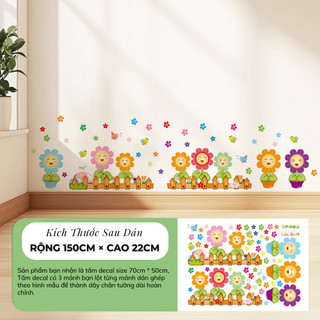 Decal trang trí Hoa Mặt Trời vui vẻ-K53
