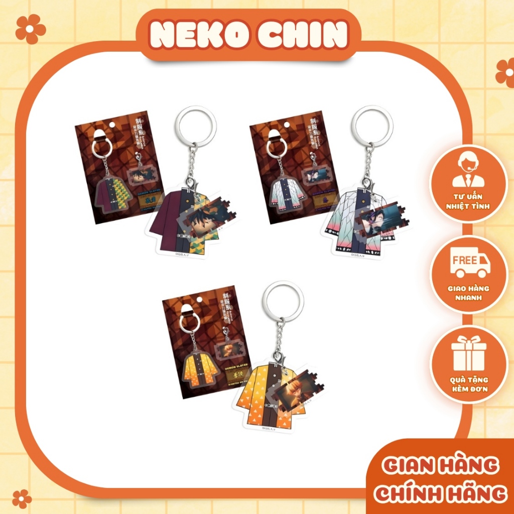 Móc khoá Kimetsu No Yaiba - Giyuu, Shinobu, Zenitsu MUSE