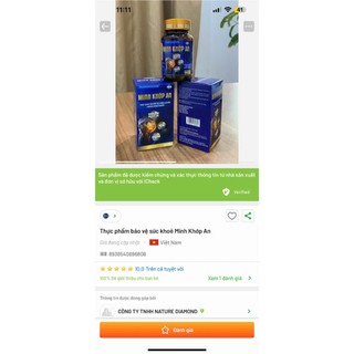 Minh Khớp An Chính Hãng Hộp 30 Viên - Viên uống xương khớp đau nhức xương khớp thoái hóa cổ vai thoát vị tê bì tay chân