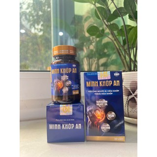 Minh Khớp An Chính Hãng Hộp 30 Viên - Viên uống xương khớp đau nhức xương khớp thoái hóa cổ vai thoát vị tê bì tay chân