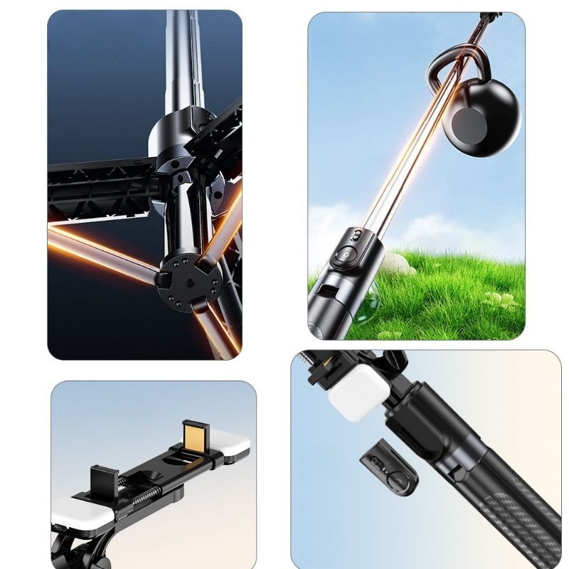 Tripod điện thoại Gậy chụp ảnh 3 chân 1M75 Cây chụp hình Selfie cầm tay Quay video Livestream | BigBuy360 - bigbuy360.vn