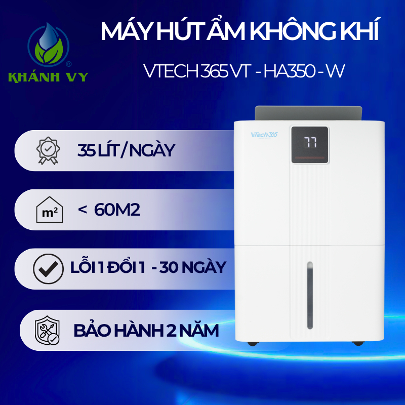 Máy hút ẩm gia đình VTECH365 VT-HA350-W 35L/ngày