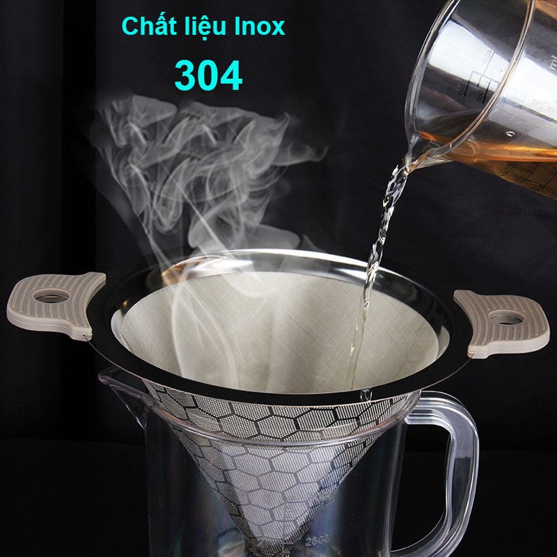 [Xuất được HD VAT] Phễu Lọc Trà Cán Inox 304 - Phễu Lọc Trà Ca 5 lít, Phễu Lọc Trà Ca 2 Lít, Phễu Lọ