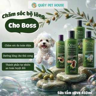 Sữa tắm Olive cho chó mèo , Sữa tắm chó mèo Olive dưỡng mượt lông khử mùi cho thú cưng 450ml
