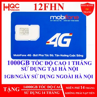 Sim 4G Mobifone 12MDT50 MDT250A, 100GB, 500GB, 75GB, 12MDT150 21G12 12MAX90 12FD50 (có E SIM) HQC CAM KẾT CHÍNH HÃNG
