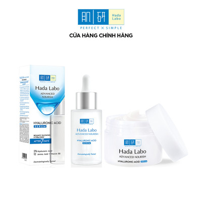 [VB] Combo dưỡng ẩm tối ưu, cải thiện độ ẩm da Hada Labo Advanced Nourish: Serum dưỡng ẩm 30ml + Kem dưỡng ẩm 50g