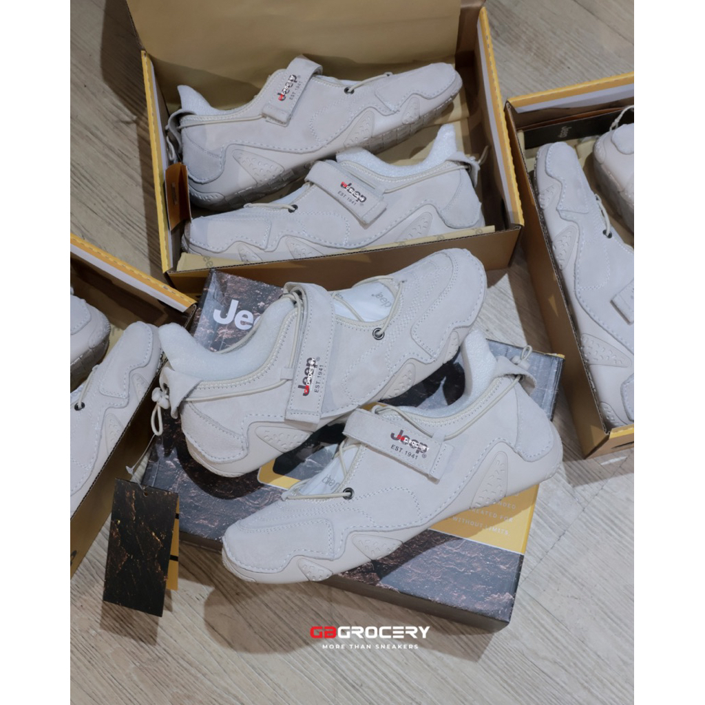 [CHÍNH HÃNG🔥] Jeep Mary Jane Classy Grey & Mocha - Ảnh thật shop chụp