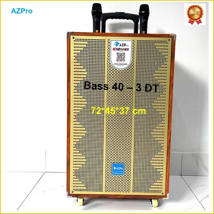 Loa di động Bluetooth chính hãng Azpro,AZ-L16 PLuss Bass 40-3 đường tiếng kèm 2 micro