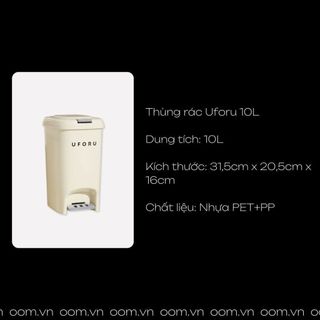 THÙNG RÁC UFO/RU (PHIÊN BẢN NHỰA 10L)