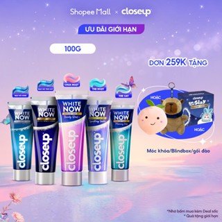 Kem đánh răng Closeup White Now - Trắng Bật Tông 3X TỨC THÌ với Công nghệ Ánh Sáng Xanh 100g