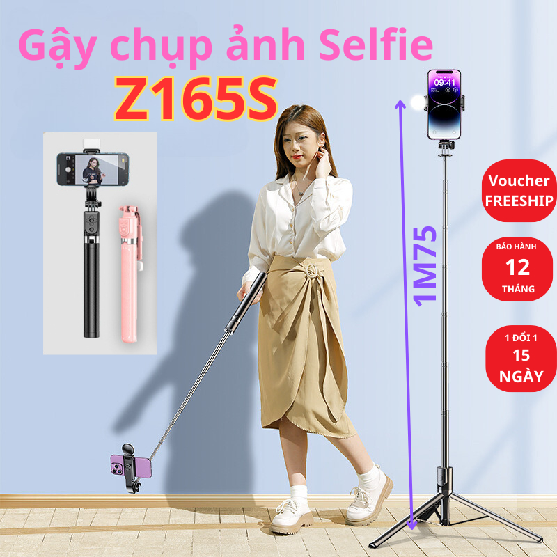Tripod điện thoại Gậy chụp ảnh 3 chân 1M75 Cây chụp hình Selfie cầm tay Quay video Livestream | BigBuy360 - bigbuy360.vn