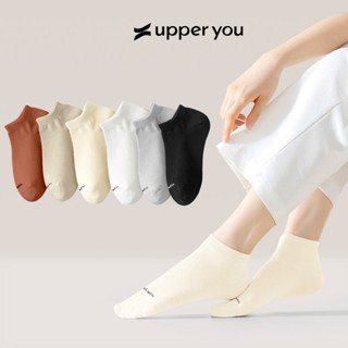 Tất Vớ Nữ Trơn Cao Cấp Cổ Ngắn Cotton Úc UPPER YOU Signature Không Đường May Mềm Mại Êm Ái Thoáng Khí Khử Mùi - SNF2001