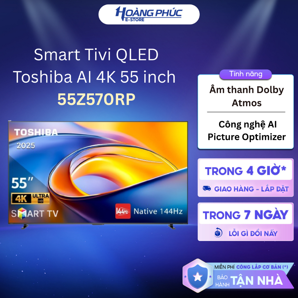 Smart Tivi QLED Toshiba AI 4K 55 inch 55Z570RP {Ship HCM 0Đ}