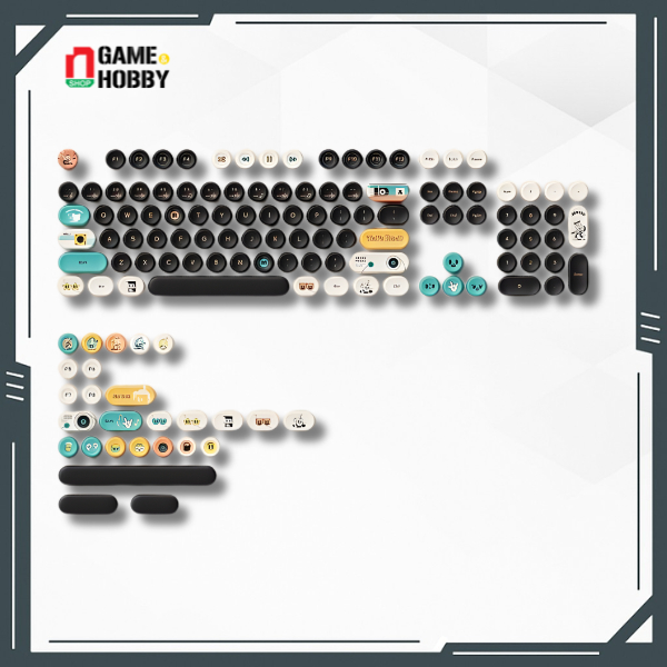BỘ KEYCAP BÀN PHÍM CƠ AKKO BOTTLECAP KEYCAPS - PUNK CAT CHÍNH HÃNG AKKO