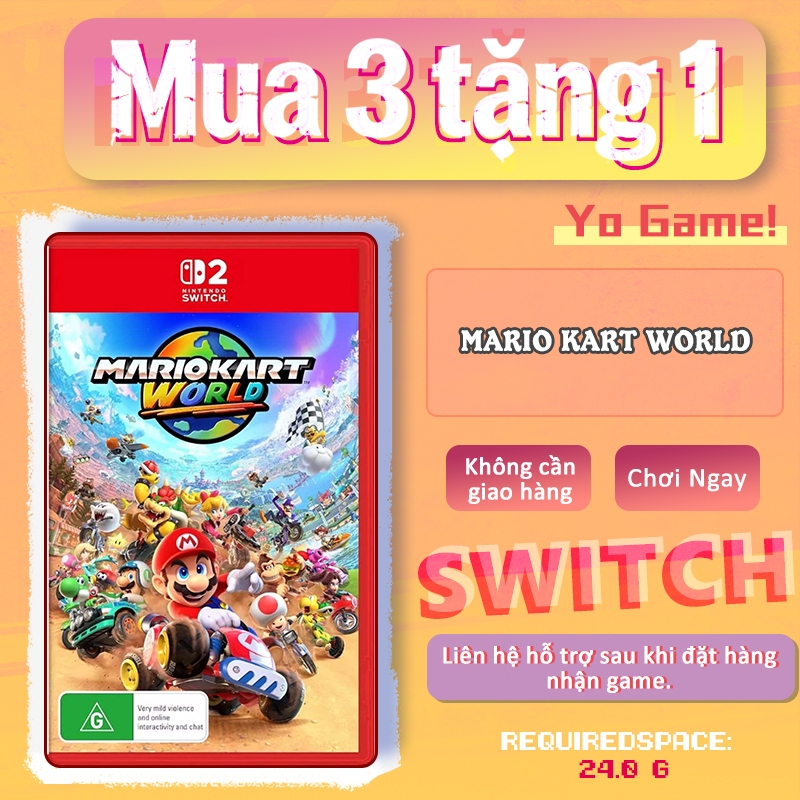 Mario Kart World Nintendo Switch2  – Mua 3 Tặng 1