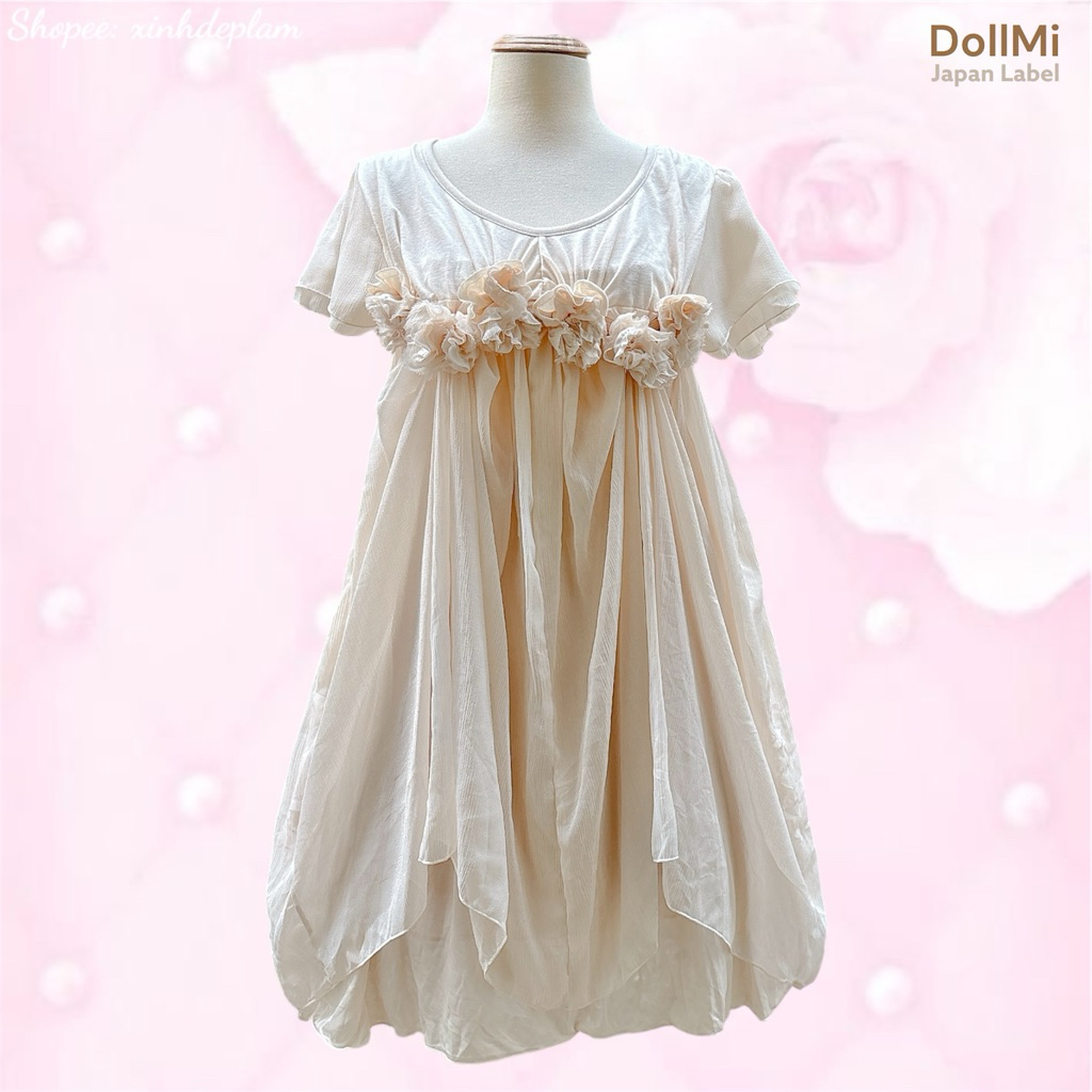 (15/3/26) CREAM COQUETTE - Áo/Đầm Coquette, Lolita, Dollette, Shoujo tông màu kem, chấm bi, nữ tính,