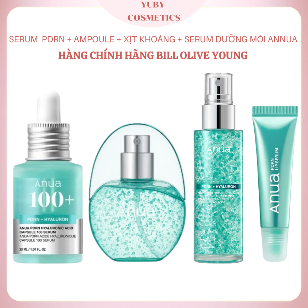 ANUA PDRN Hyaluron Capsule Serum / Ampoule / Mist / Lip Serum – Cấp Ẩm Phục Hồi Da