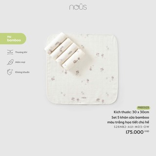 NOUS Khăn sữa hộp Bamboo (Hộp 5c) NU032