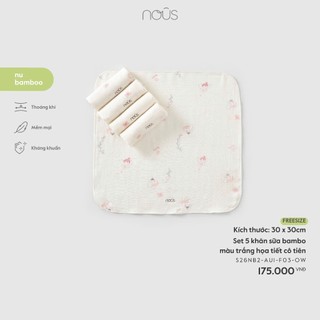 NOUS Khăn sữa hộp Bamboo (Hộp 5c) NU032