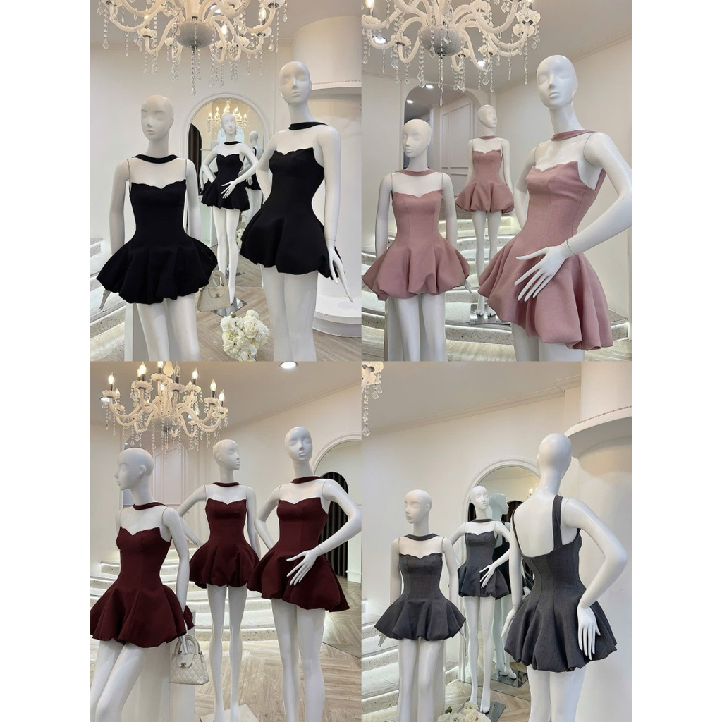 Đầm Bí Tùng Xoè Cúp Ngực Choàng Cổ Xinh Xắn 𝐃𝟐𝐓 𝐒𝐓𝐎𝐑𝐄