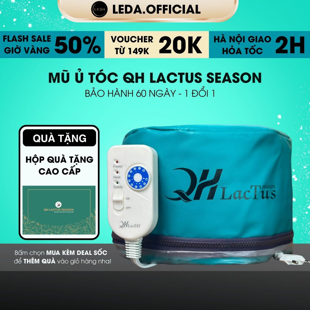 Mũ ủ tóc QH Lactus season 9 cấp độ nhiệt, máy hấp tóc tại nhà chuẩn salon bảo hành 2 tháng PK02