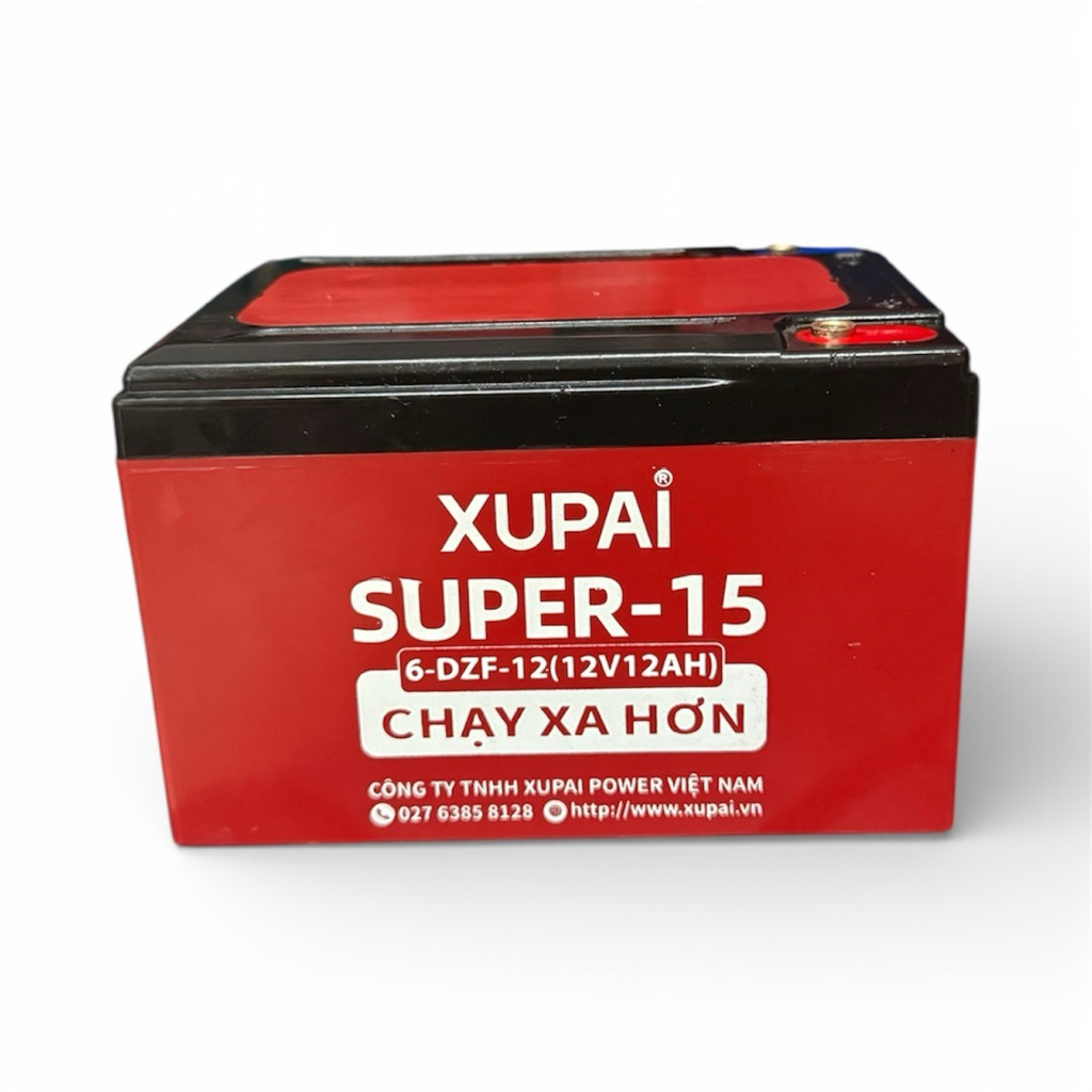 Bình A.C Q.U.Y Xe Điện XUPAI SUPER 12V - 12AH. Dung Lượng 98% Lướt Đẹp