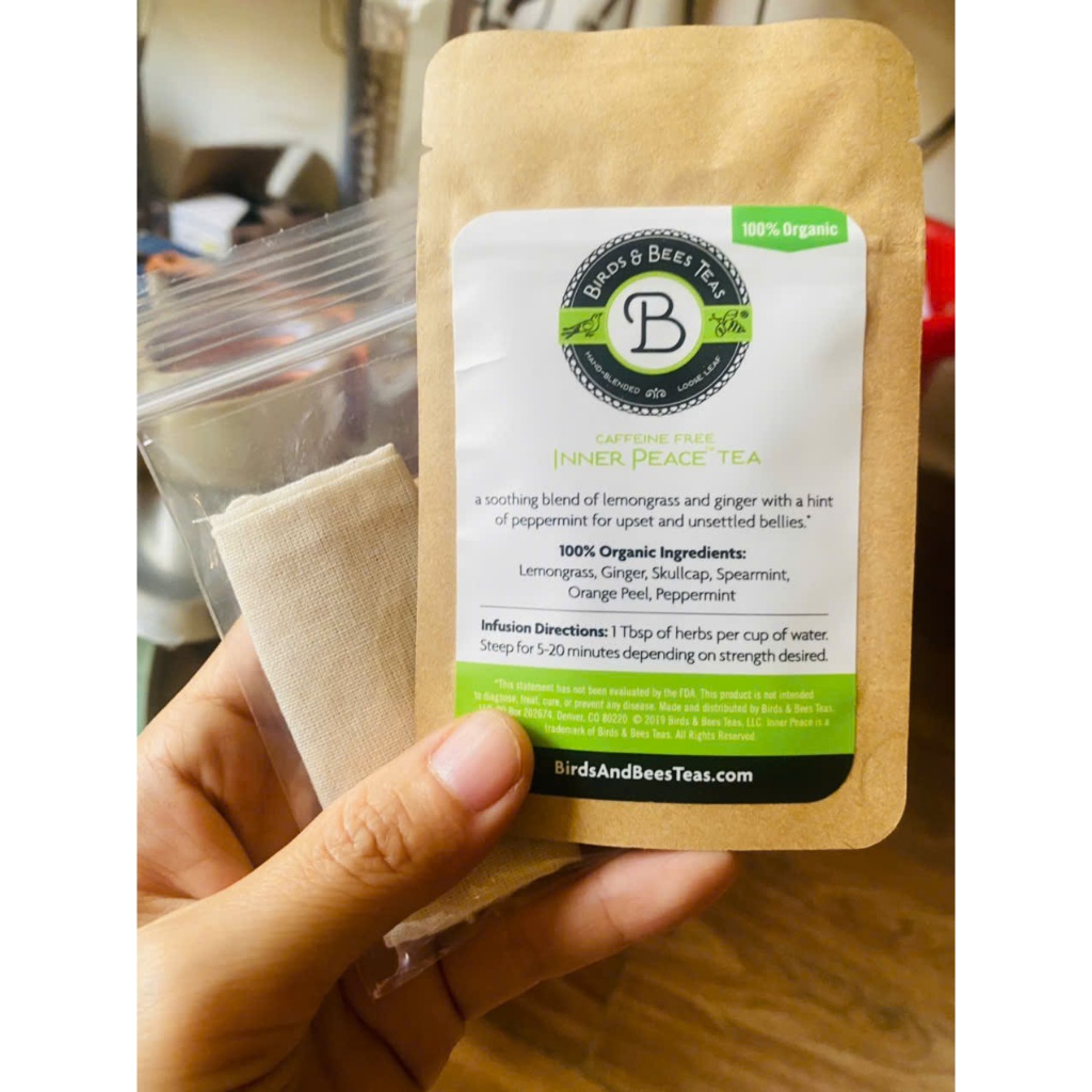 Birds & Bees Teas-trà thảo mộc hữu cơ Inner Peace gói dùng thử