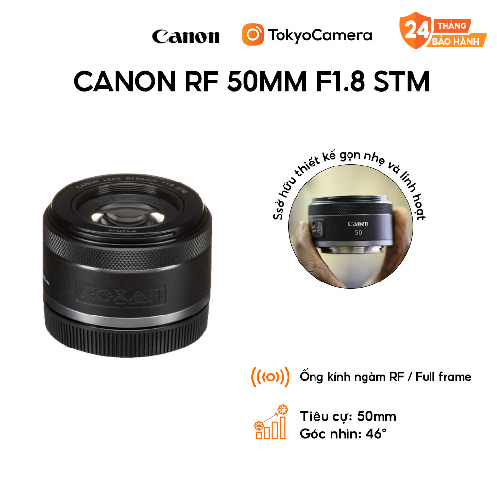 Canon RF 50mm F1.8 STM hàng chính hãng bảo hành 12 tháng