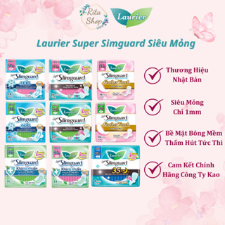 Băng Vệ Sinh Ban Ngày Laurier Super Slimguard Siêu Mỏng 1mm - Bảo Vệ Kháng Khuẩn