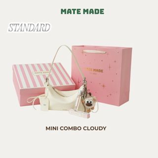 [COMBO QUÀ] MATE MADE Gift Box – Túi Xách Cloudy + Charm + Nước Hoa Peachy + Hộp Quà Hồng Kẻ Trắng