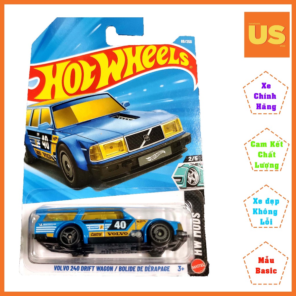 Xe Mô Hình Hot Wheels Volvo 240 Drift Wagon – Chính Hãng US
